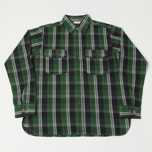 Warehouse & Co 3022 Duck Digger Plaid Flannel Shirt - Green