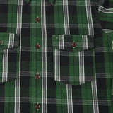 Warehouse 3022 'G Pattern' Check Flannel Shirt - Green