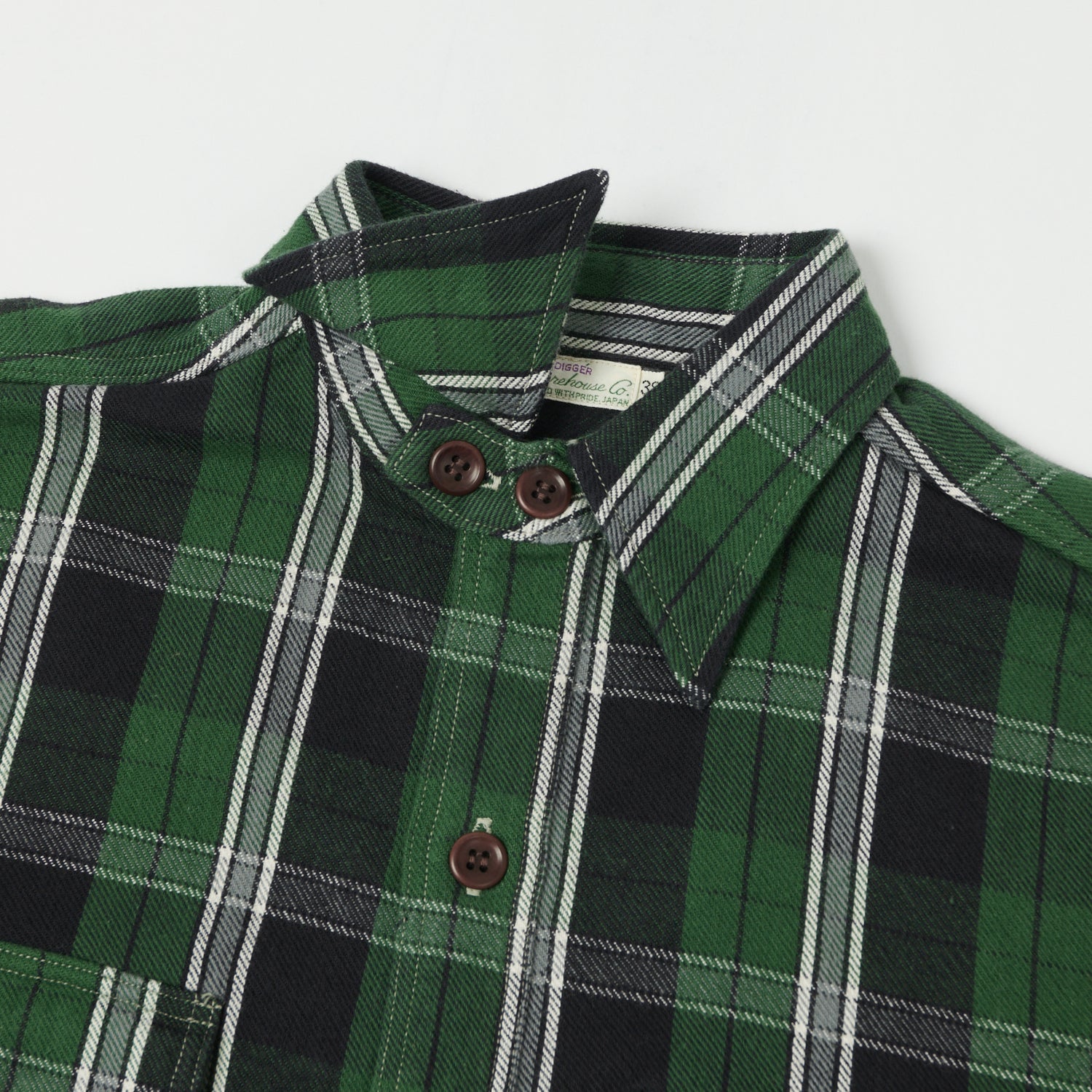 Warehouse & Co 3022 Duck Digger Plaid Flannel Shirt - Green