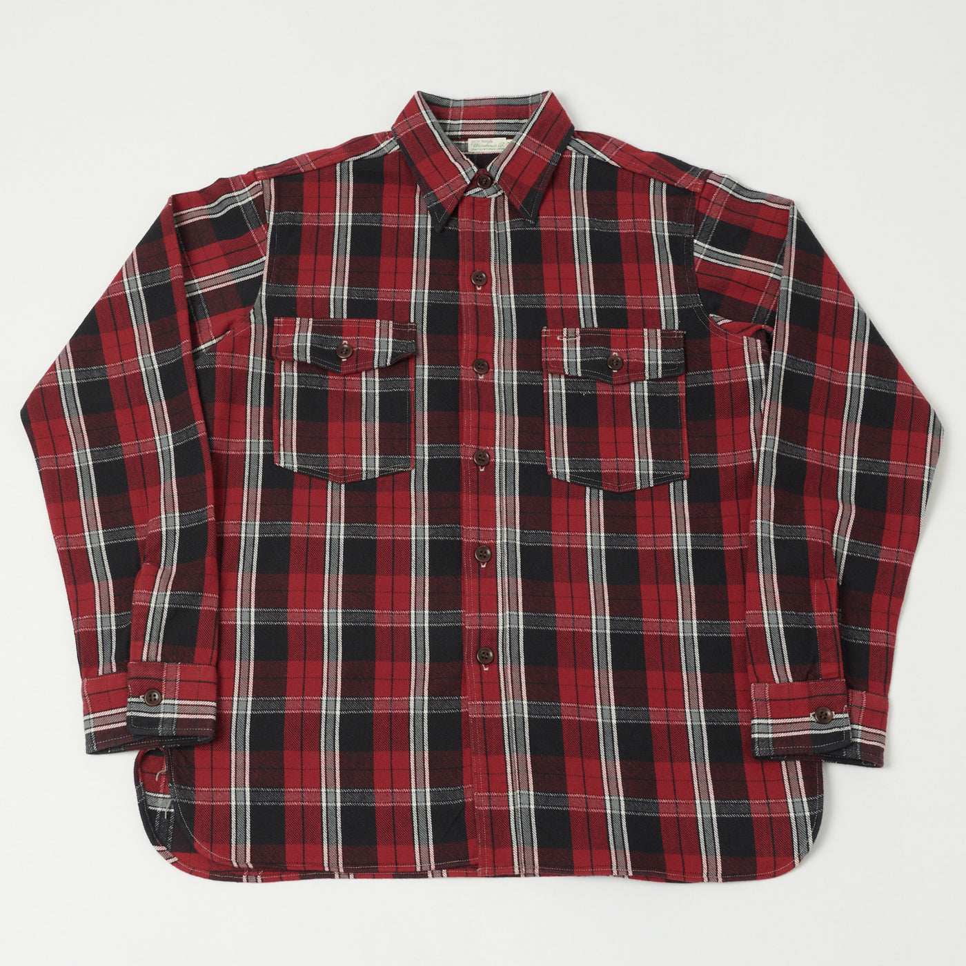 Warehouse & Co 3022 Duck Digger Plaid Flannel Shirt - Dark Red