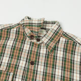 Warehouse 3022 'H Pattern' Check Flannel Shirt - Salmon
