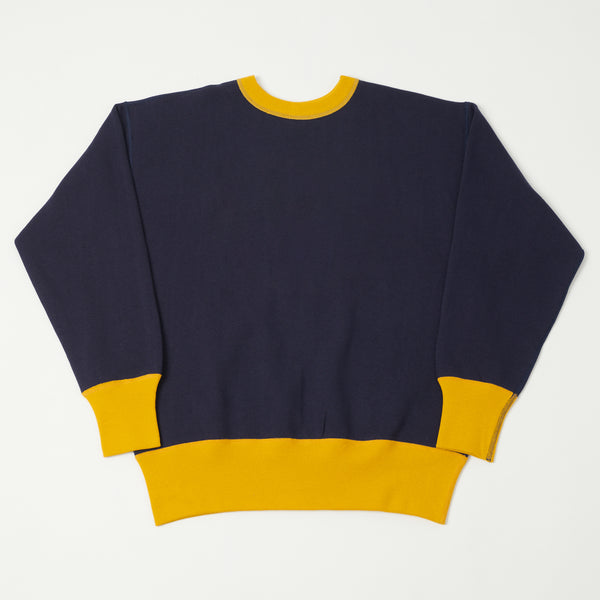 John Gluckow Late 1930/1940's Crew Neck Sweatshirt - Navy/Yellow