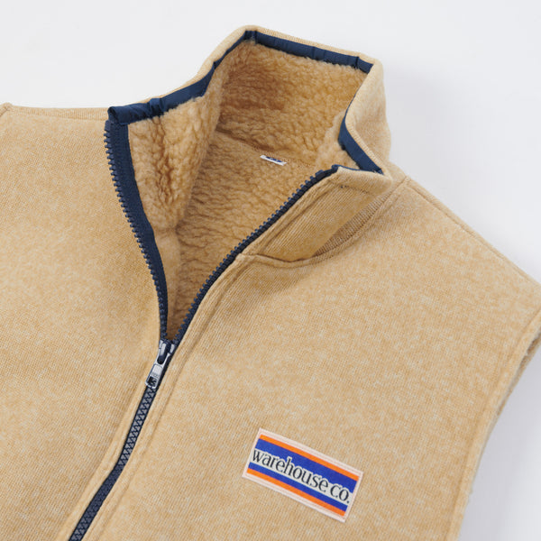 Warehouse 2136 Classic Pile Vest - Beige