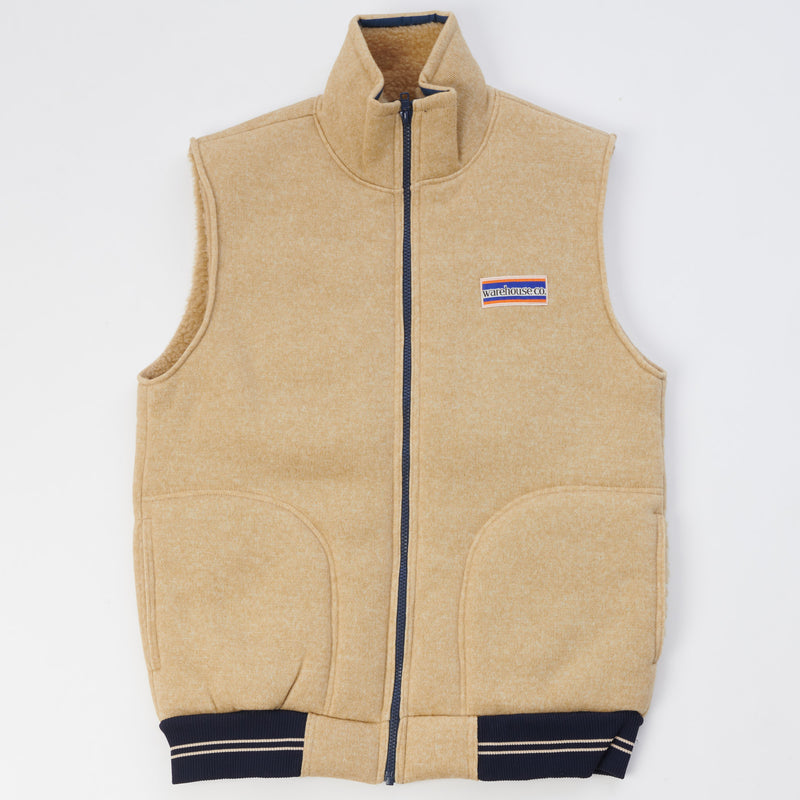 Warehouse 2136 Classic Pile Vest - Beige