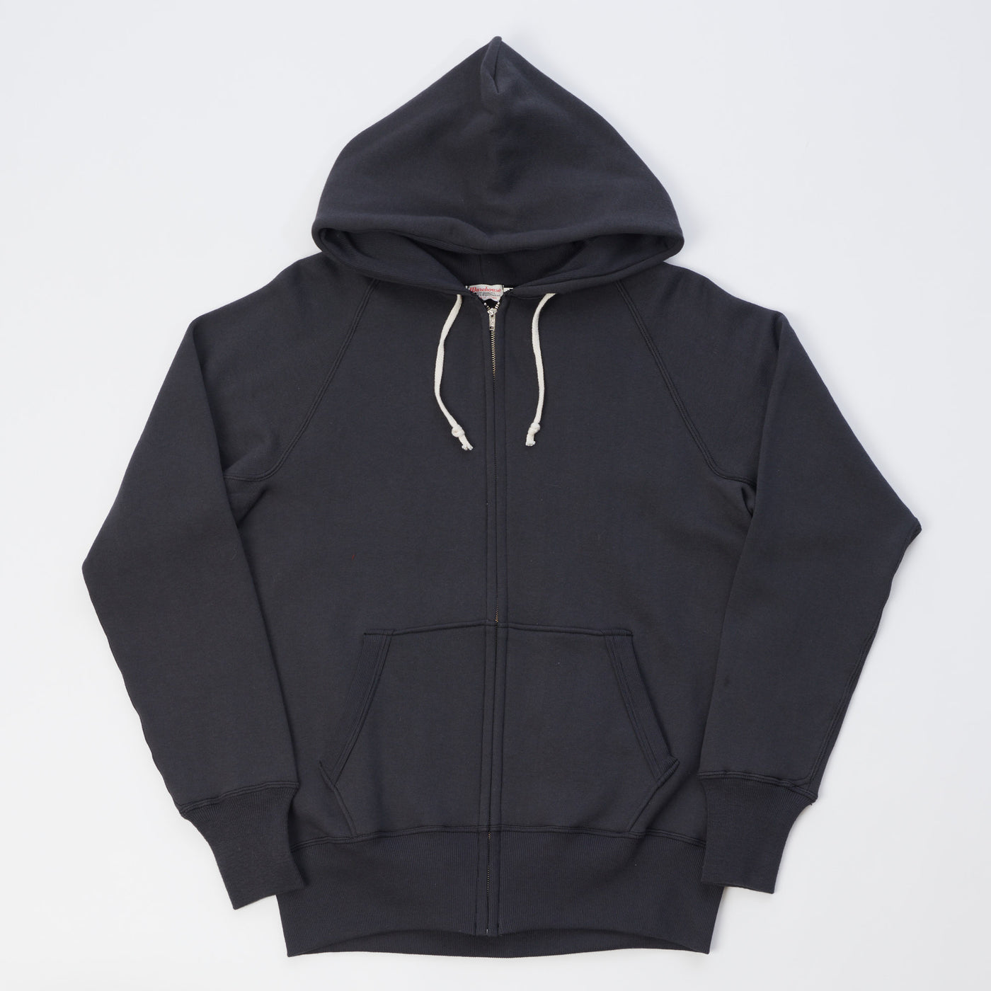 Warehouse & Co 451 Raglan Sleeve Full Zip Hoodie - Black