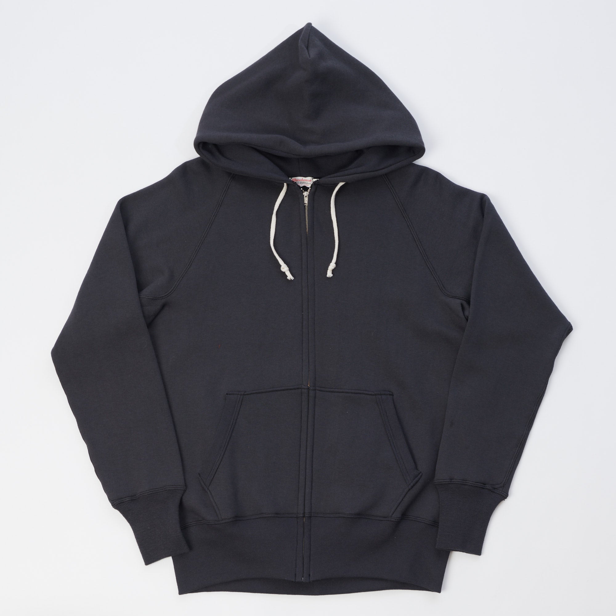 Warehouse & Co 451 Raglan Sleeve Full Zip Hoodie - Black