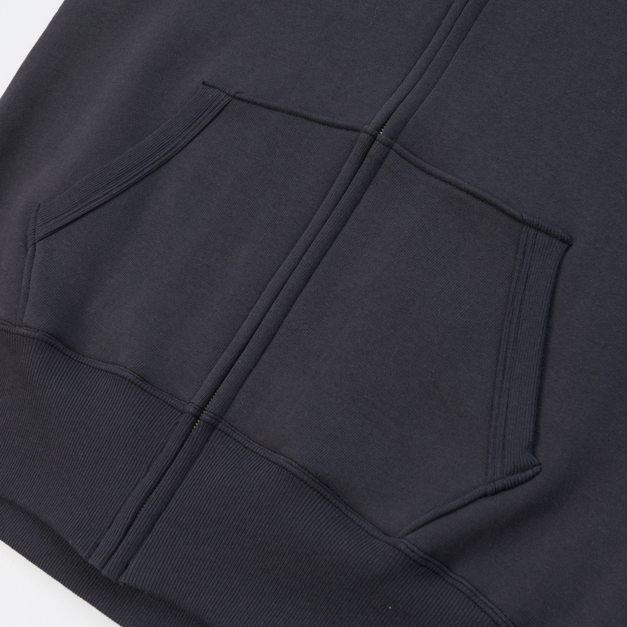 Warehouse & Co 451 Raglan Sleeve Full Zip Hoodie - Black