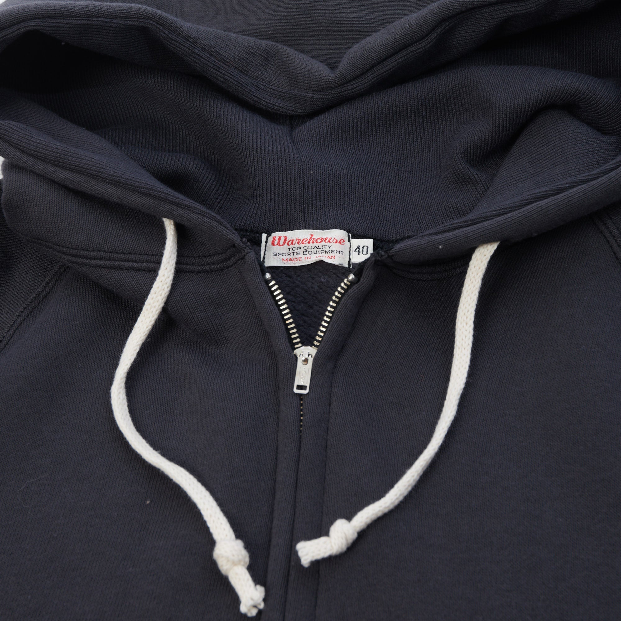 Warehouse & Co 451 Raglan Sleeve Full Zip Hoodie - Black