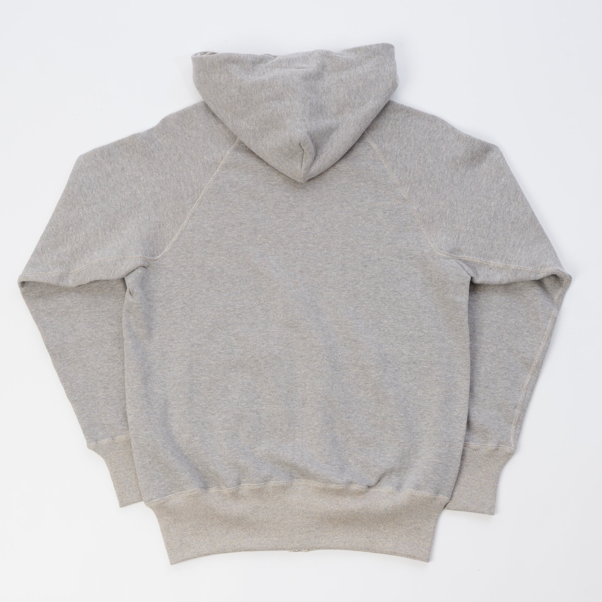 Warehouse & Co 451 Raglan Sleeve Full Zip Hoodie - Heather Grey
