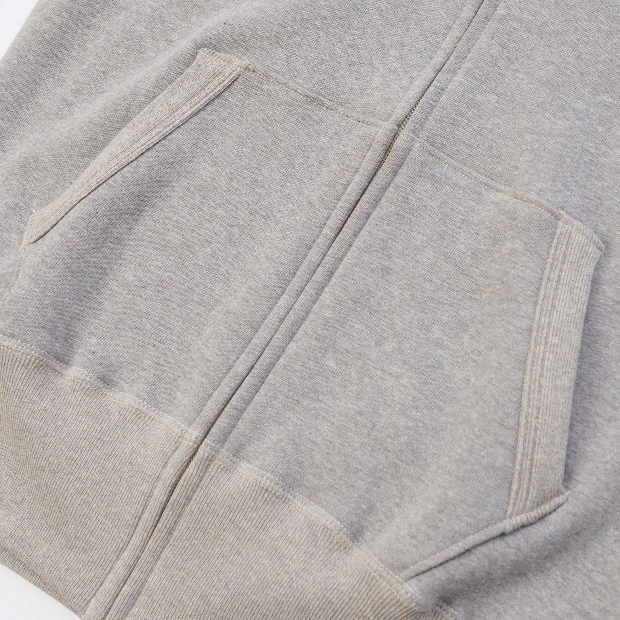 Warehouse & Co 451 Raglan Sleeve Full Zip Hoodie - Heather Grey