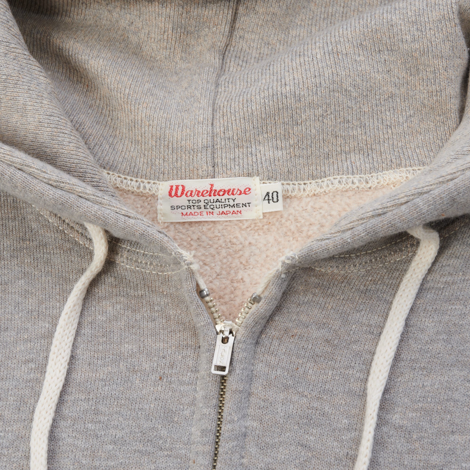 Warehouse & Co 451 Raglan Sleeve Full Zip Hoodie - Heather Grey