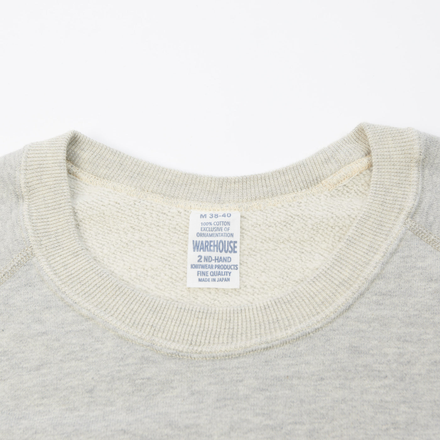Warehouse & Co 461 Raglan Sleeve Sweatshirt - Faded Heather Grey