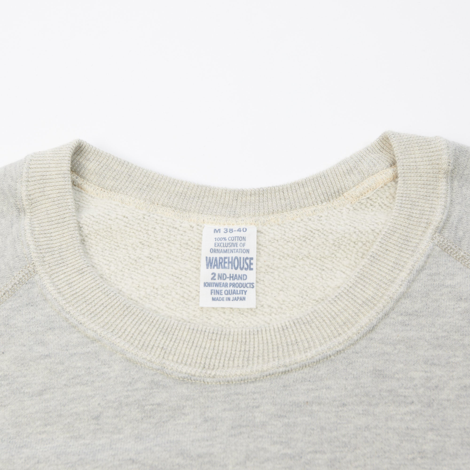 Warehouse & Co 461 Raglan Sleeve Sweatshirt - Faded Heather Grey