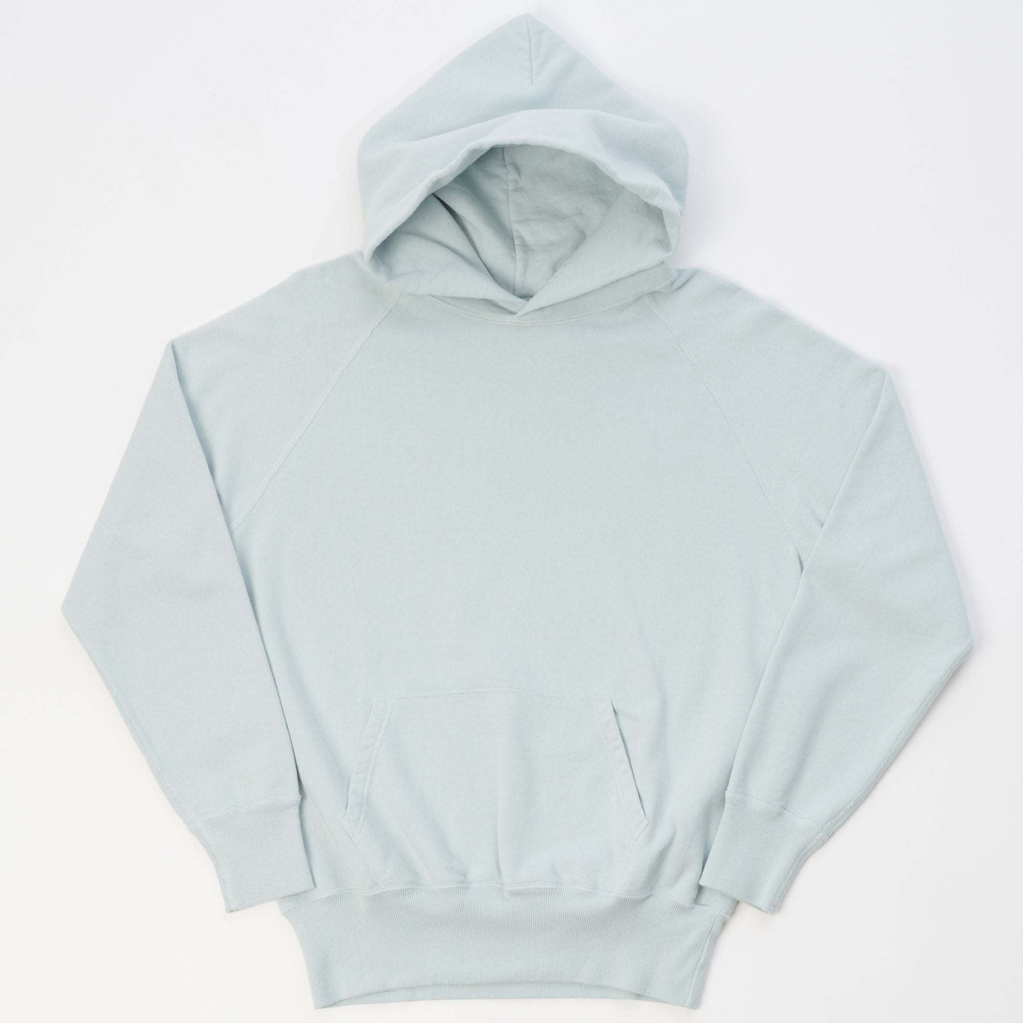 Warehouse & Co 462 Raglan Sleeve Hooded Sweatshirt - Sax Blue