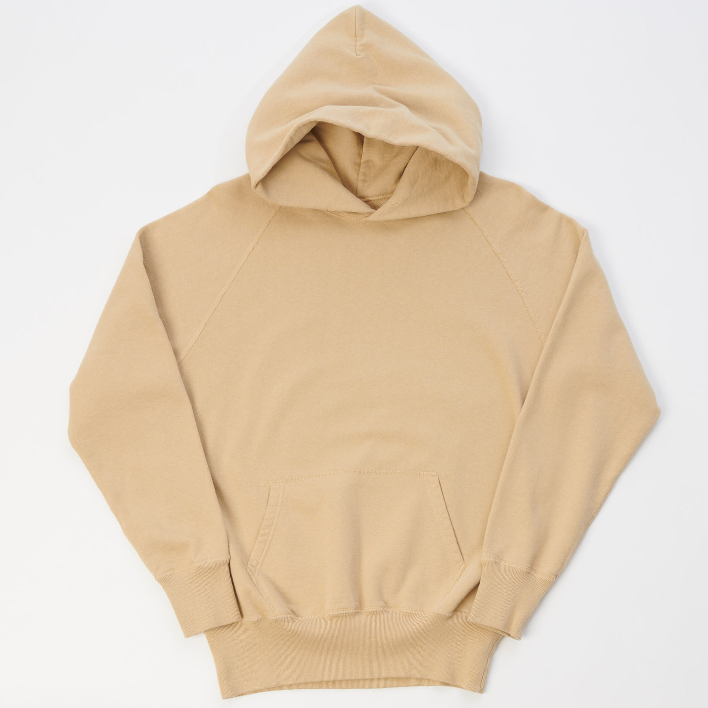 Warehouse & Co 462 Raglan Sleeve Hooded Sweatshirt - Dark Beige