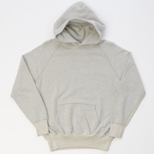 Warehouse & Co 462 Raglan Sleeve Hooded Sweatshirt - Heather Grey