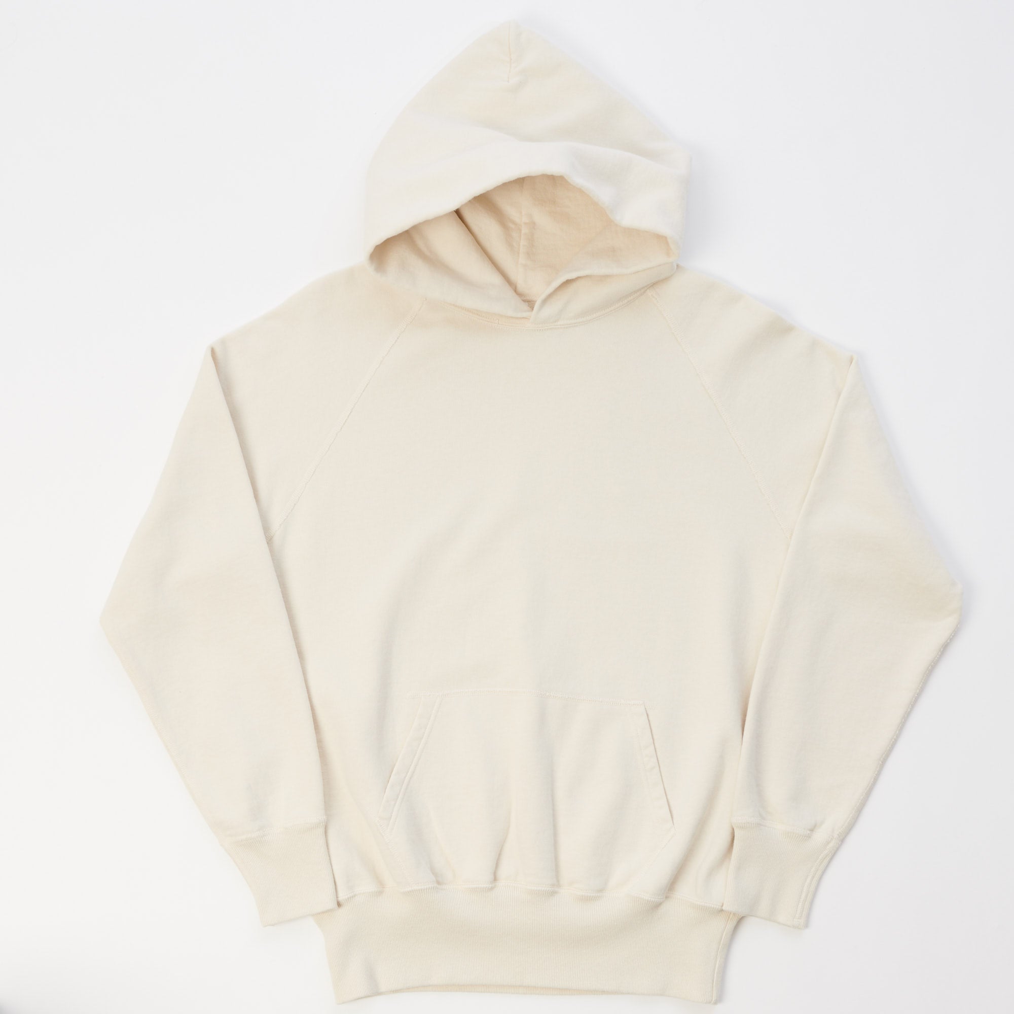 Warehouse & Co 462 Raglan Sleeve Hooded Sweatshirt - Cream