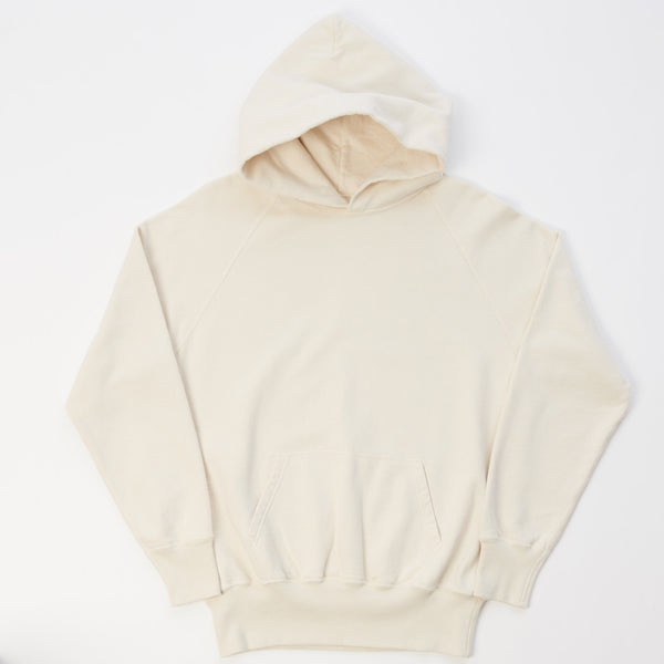 Warehouse 462 Plain Hooded Sweatshirt - Cream
