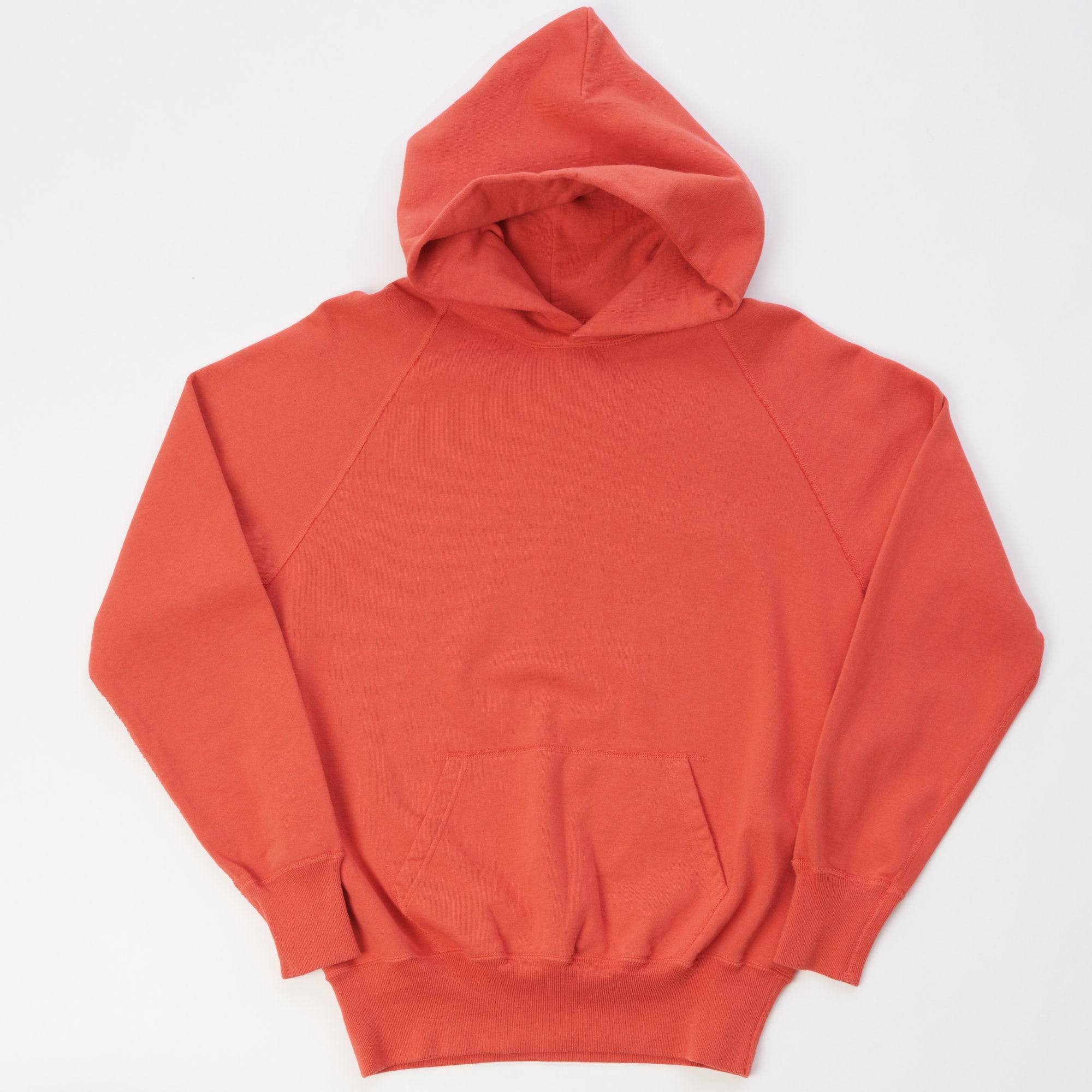 Warehouse & Co 462 Raglan Sleeve Hooded Sweatshirt - Faded Red