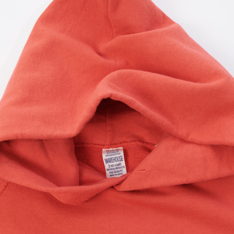 Warehouse 462 Plain Hooded Sweatshirt - Faded Red