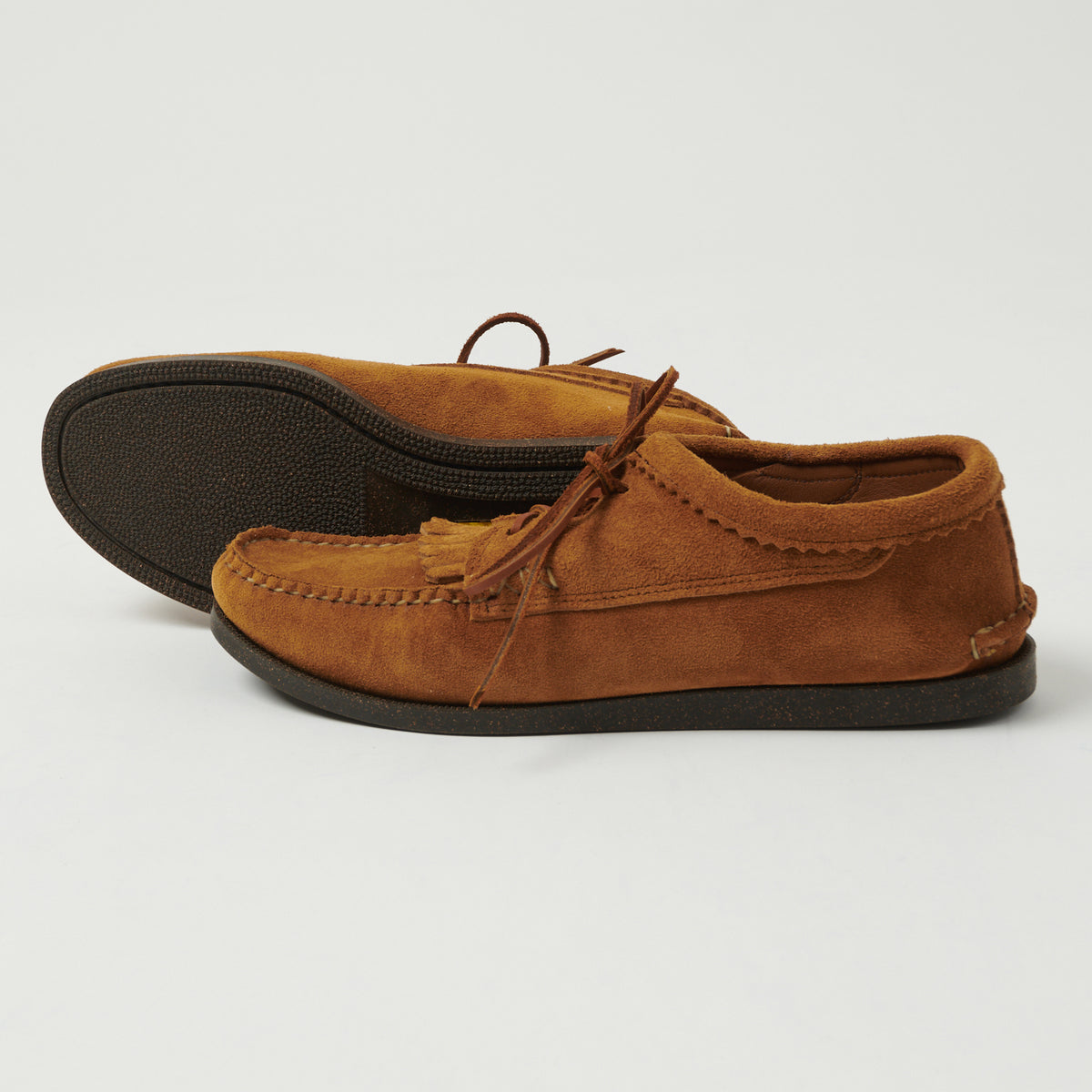 Yuketen Blucher w/ Kiltie Camp Sole Shoe - FO G Brown