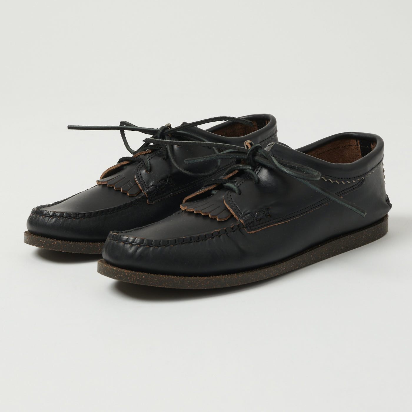 Yuketen Blucher w/ Kiltie Camp Sole Shoe - G Black