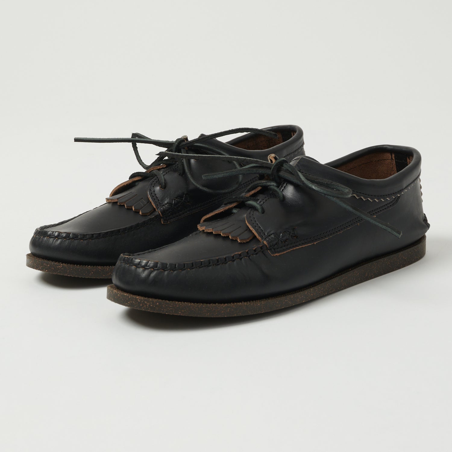 Yuketen Blucher w/ Kiltie Camp Sole Shoe - G Black
