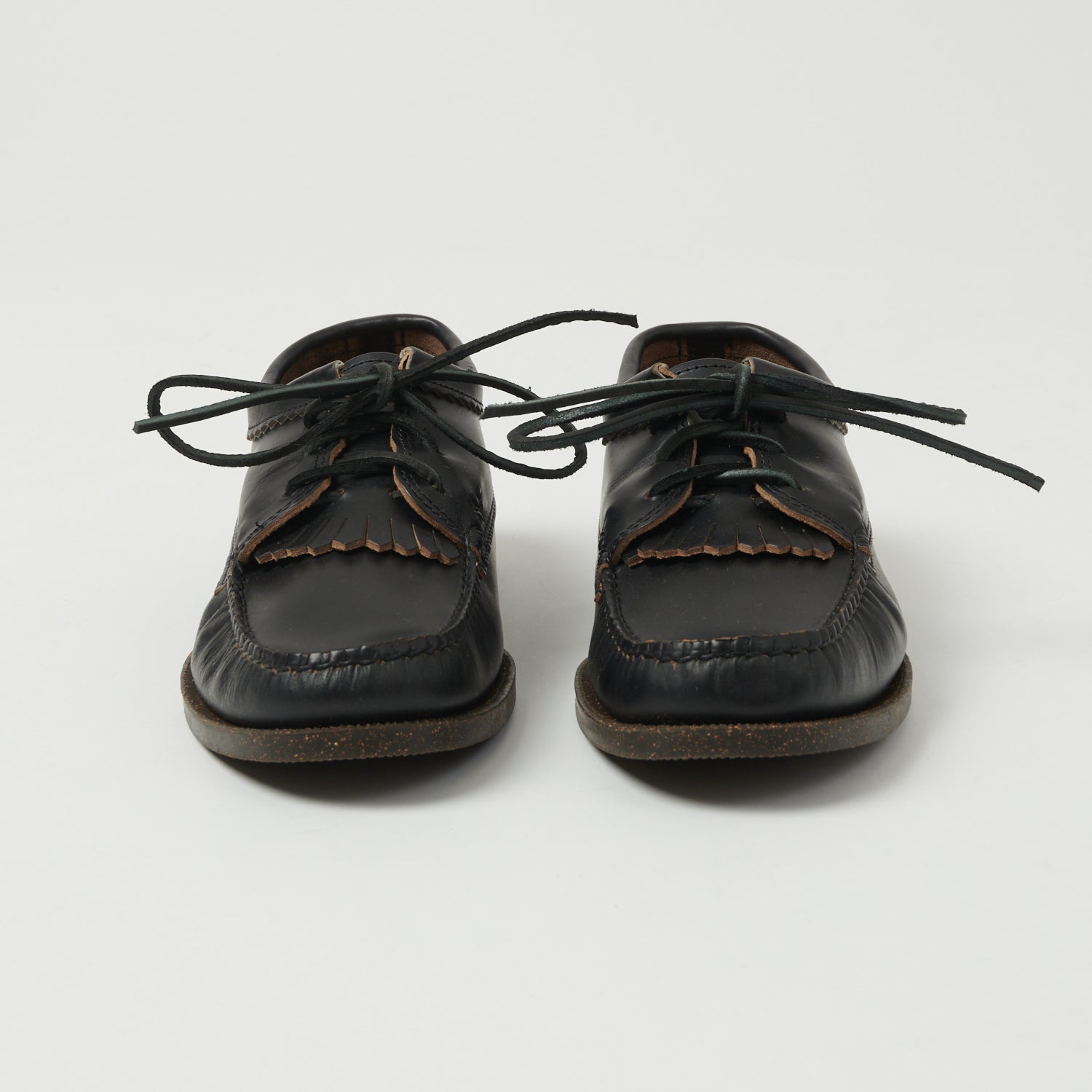 Yuketen Blucher w/ Kiltie Camp Sole Shoe - G Black