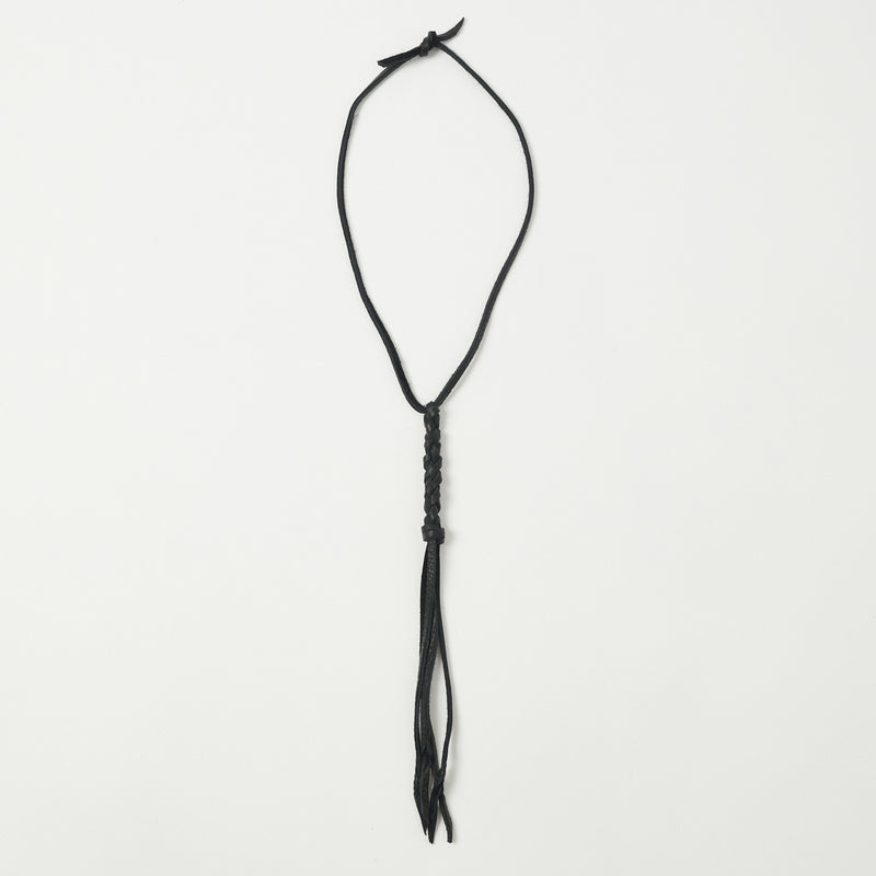 Yuketen Braided Leather Necklace - Black