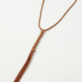Yuketen Braided Leather Necklace - Rust