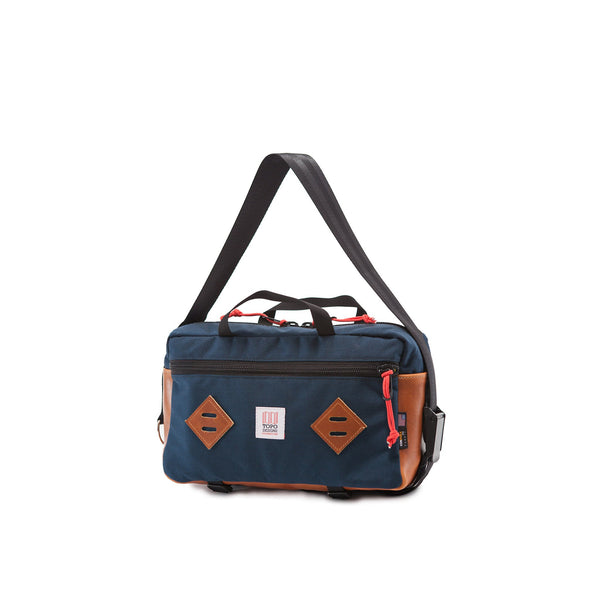 Topo Designs Mini Mountain Bag - Navy/Brown Leather