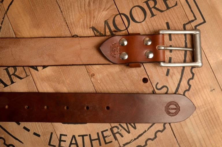 Barnes & Moore Garrison Belt - Oak Bark Dark/Nickel