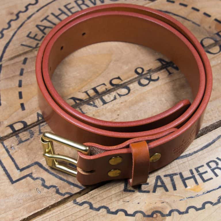 Barnes & Moore Roller Belt - Harness Tan/Brass