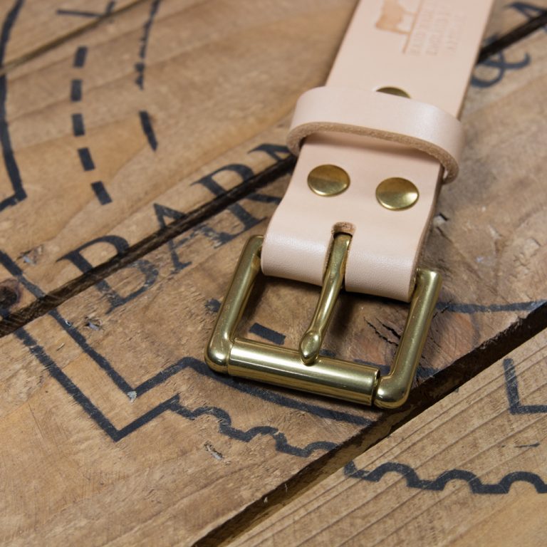 Barnes & Moore Roller Belt - Natural/Brass