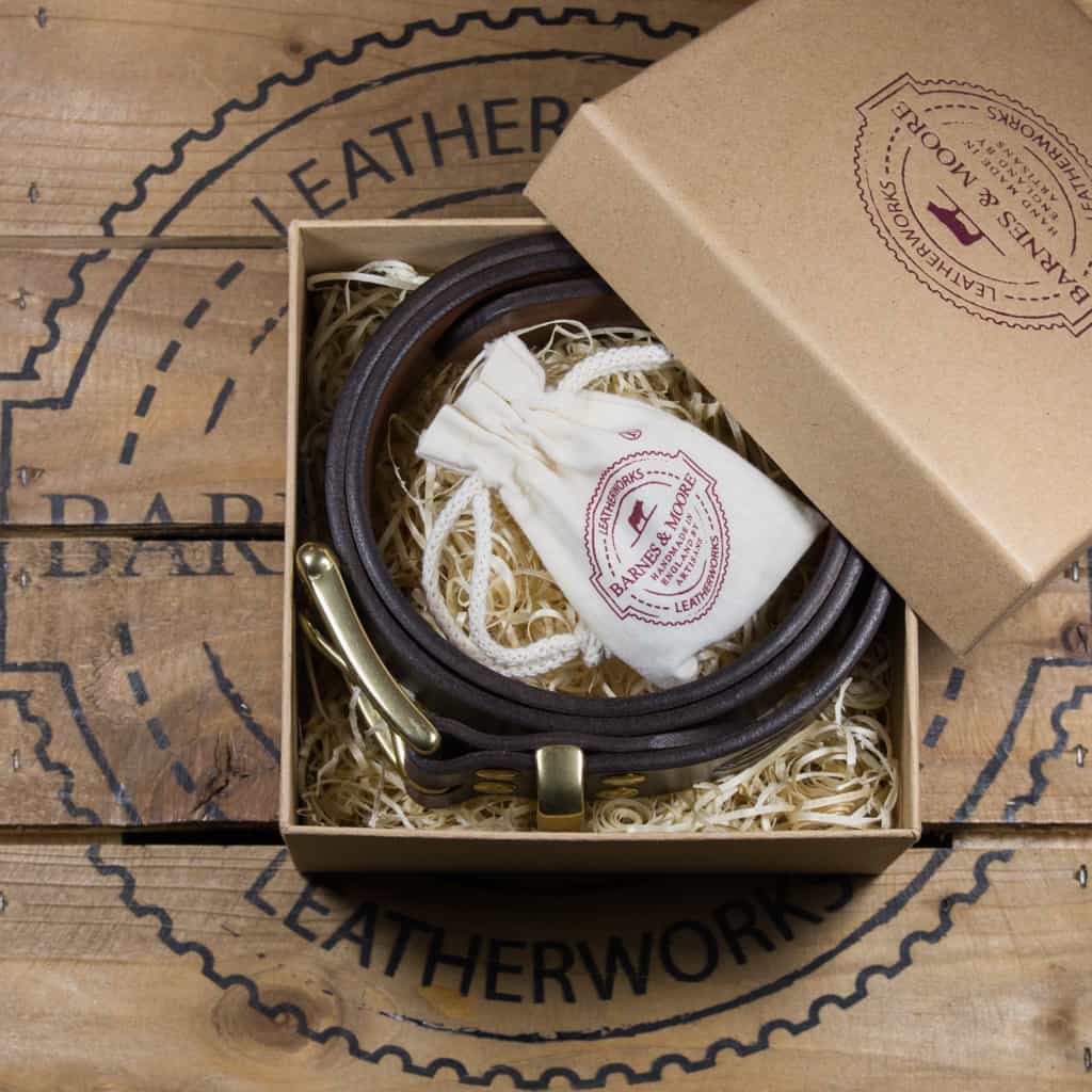 Barnes & Moore Garrison Belt - Deep Honey/Brass