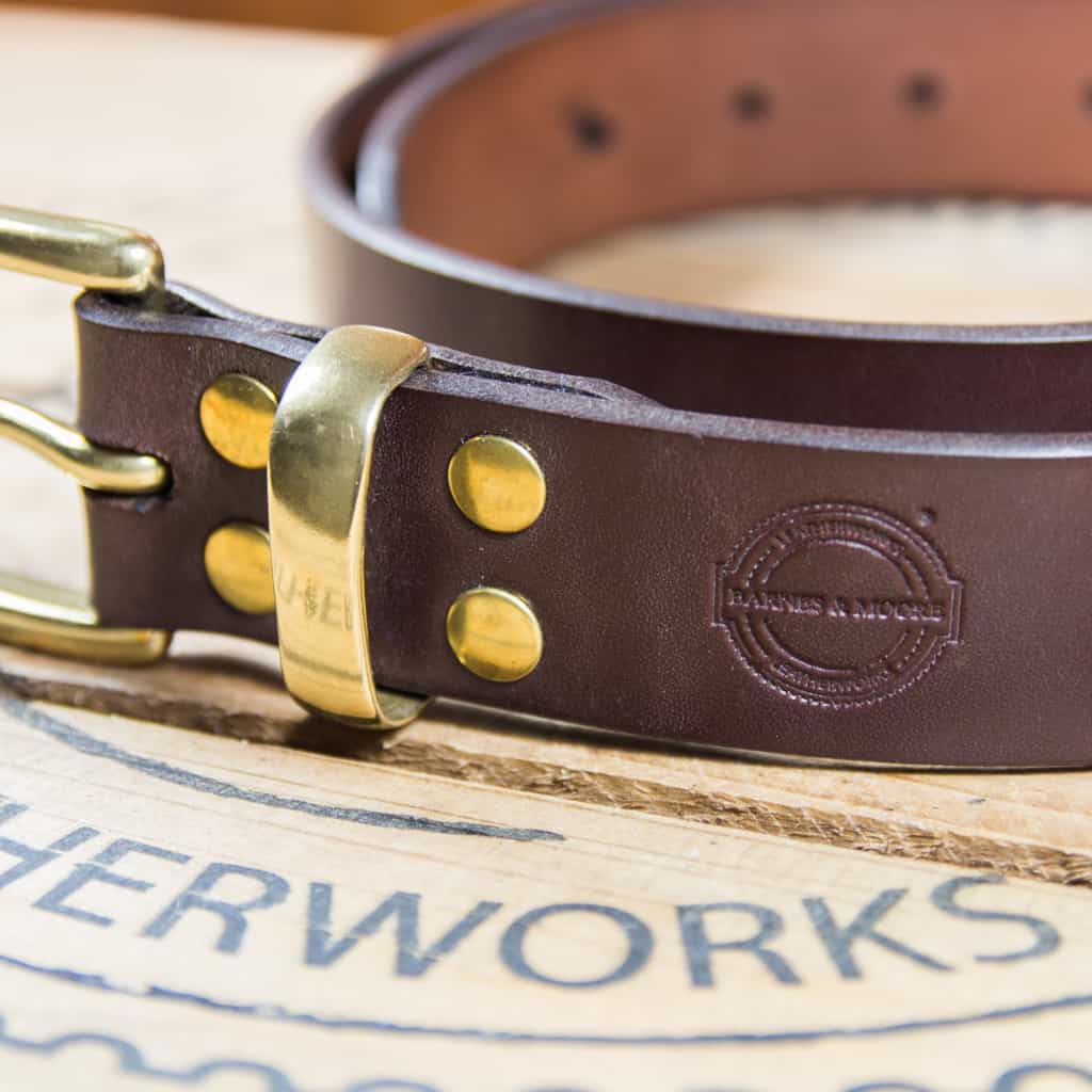 Barnes & Moore Garrison Belt - Deep Honey/Brass