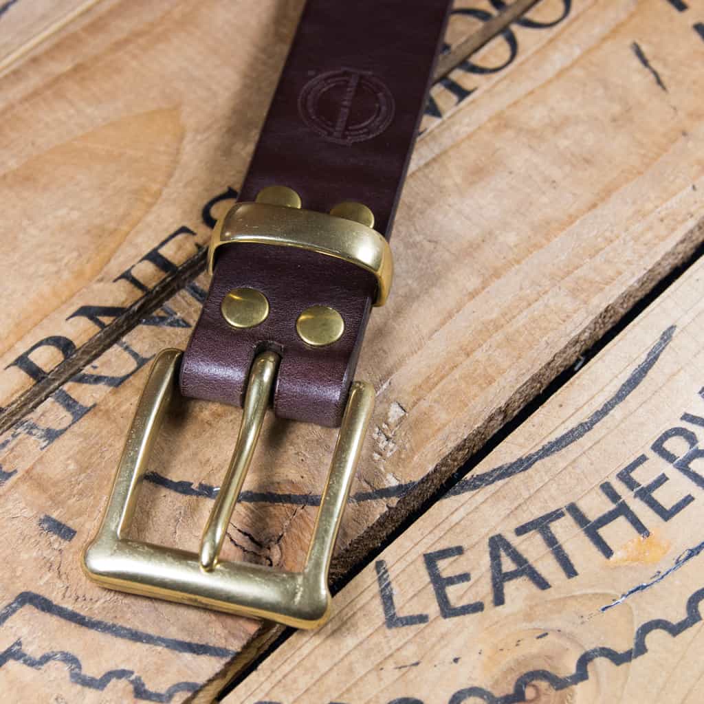 Barnes & Moore Garrison Belt - Deep Honey/Brass