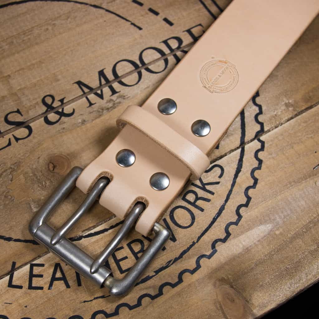 Barnes & Moore Heavyweight Belt - Natural Harness/Nickel