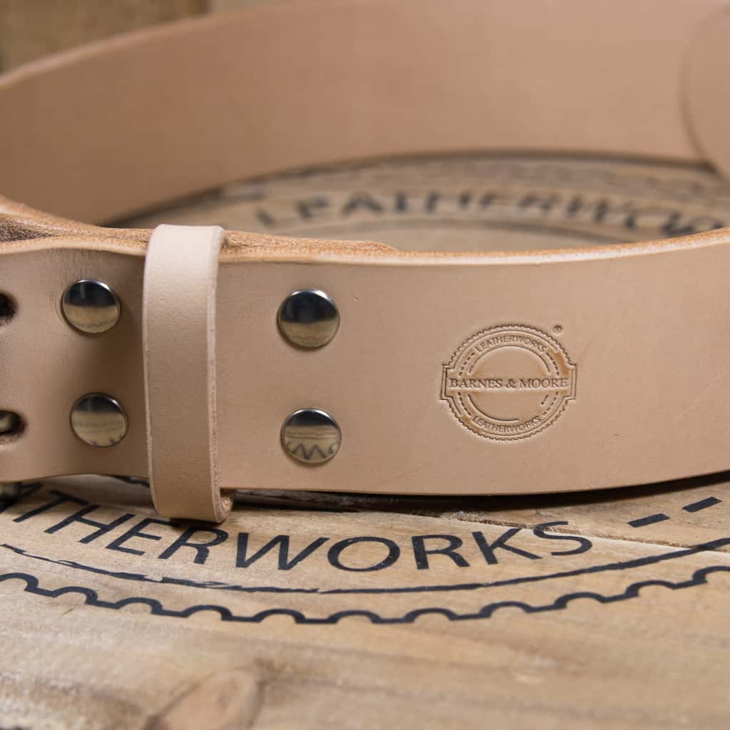 Barnes & Moore Heavyweight Belt - Natural Harness/Nickel
