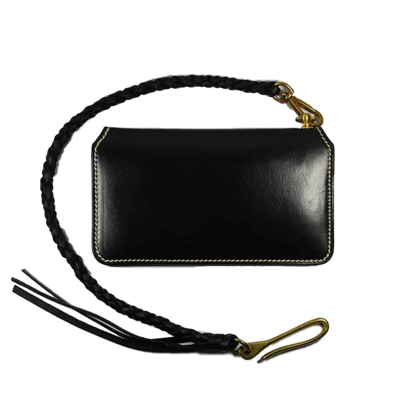Barnes & Moore Roadster Long Wallet & Lanyard - Oak Bark Black