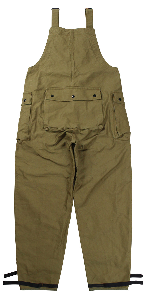 【FREEWHEELERS】 DECK BIB OVERALLS Freewheelers & Co U.S. Army Deck Bib Overall - Olive Drab – SON OF