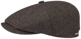 Stetson Hatteras Wool Flat Cap - Brown