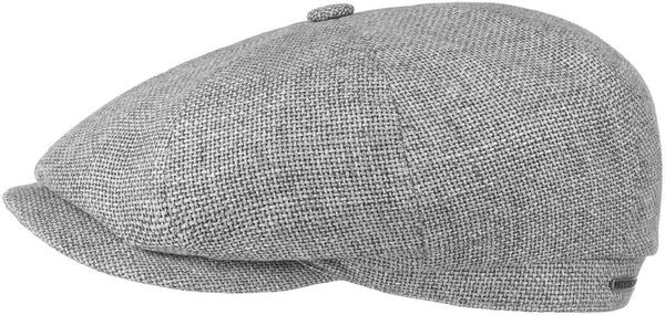 Stetson Hatteras 'Ellington' Virgin Wool/Linen Flat Cap - Grey Mottled