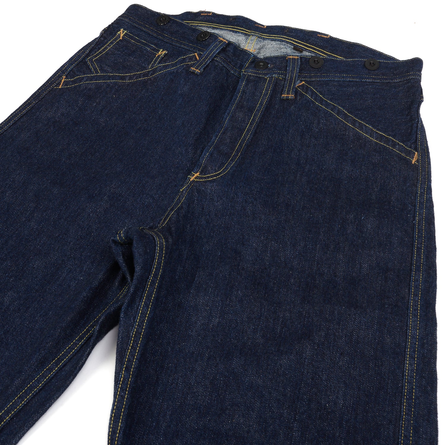 Freewheelers & Co Union Special Overalls 'Bake Head' 14oz Denim Overall - Rinsed