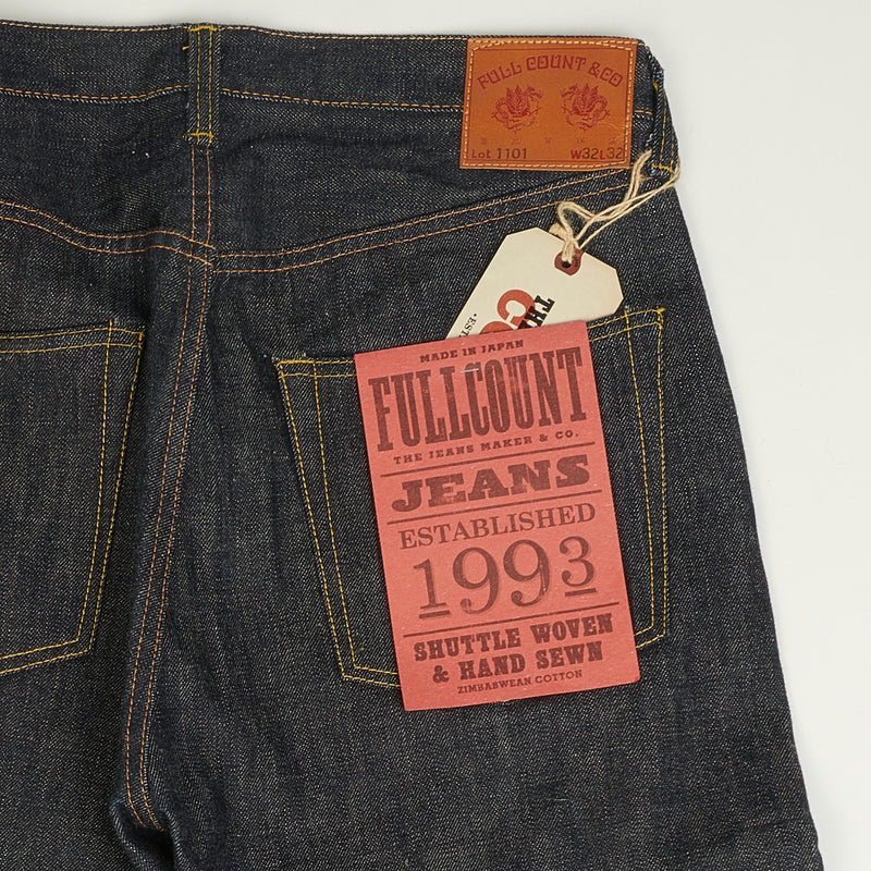 Full Count 1101 13.7oz 'Plain Pocket' Regular Straight Jean - Raw