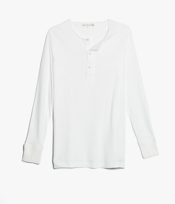 Merz b. Schwanen 102 Button Border Shirt - White