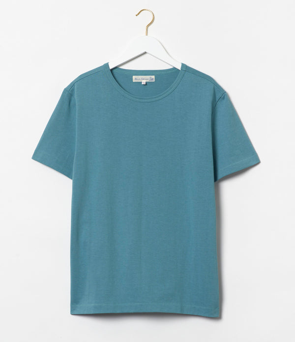 Merz b. Schwanen 215 Classic Crew Neck Tee - Aqua