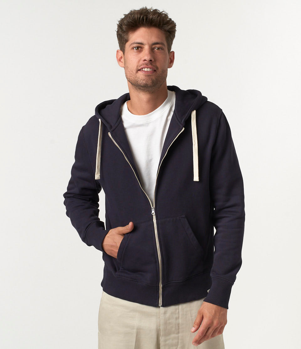 Merz b. Schwanen 'Good Basics' Full Zip Hoodie - Charcoal