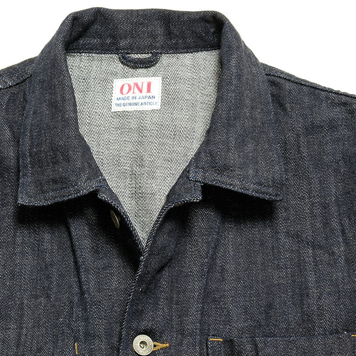 ONI 03100 12oz Loose Weave Work Jacket - Blue Rinsed Denim