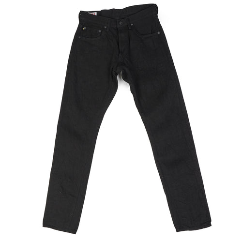 ONI Denim 689 Kiraku II 12oz Natural Indigo Slim Tapered Jean - Black One Wash